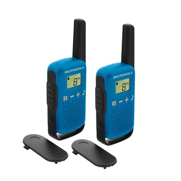 Motorola TLKR T42 Walkie Talkie készülék kék (01-04-0974) 2db Motorola TLKR T42 Walkie Talkie készülék kék (01-04-0974) 2db