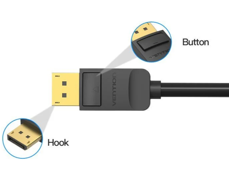 Vention Displayport -> HDMI  2m  kábel Fekete