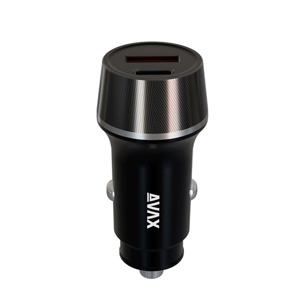 AVAX CC304B CARLY 38W USB-C (PD3.0)+USB-A (QC) autós töltő