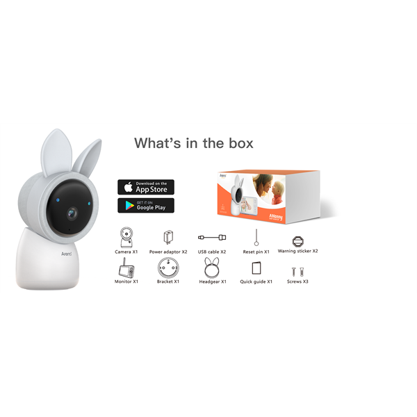 Arenti bébiőr AINANNY-CAM  3MP Wifi  sírás- hőmérséklet- páratartalom figyelés microSD  mikrofon  hangszóró Arenti bébiőr AINANNY-CAM  3MP Wifi  sírás- hőmérséklet- páratartalom figyelés microSD  mikrofon  hangszóró