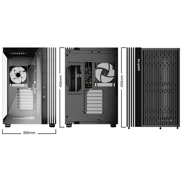 Be Quiet! LIGHT BASE 600 LX Black  ATX edzett üveg oldallap fekete Számítógépház  