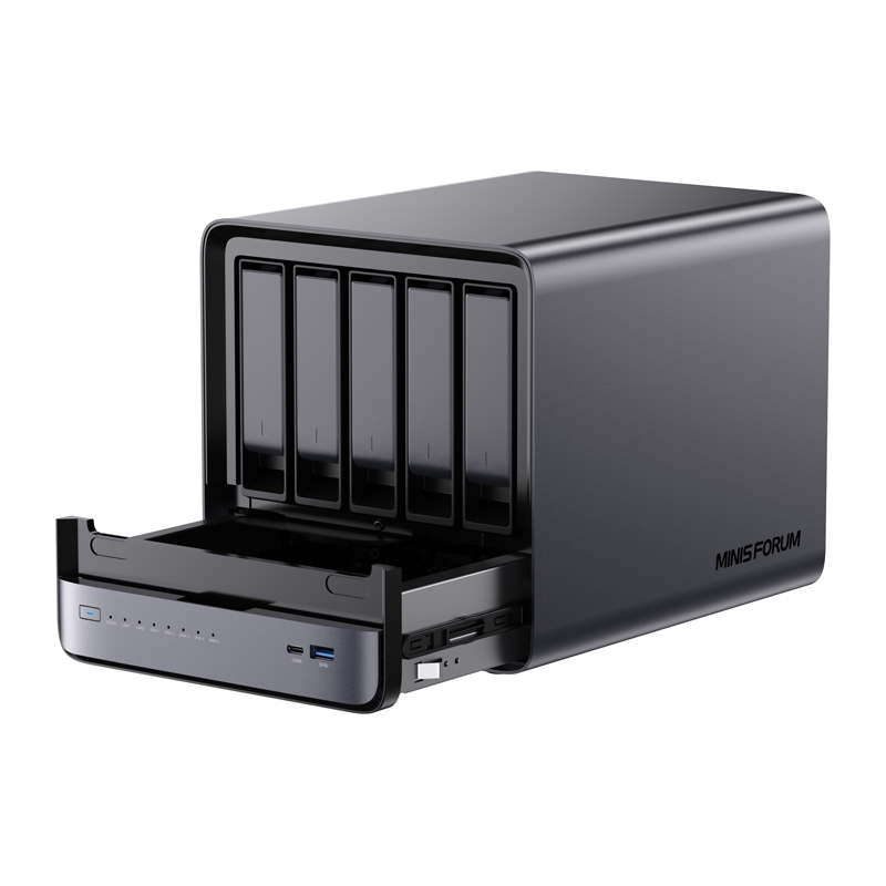 Minis Forum NAS N5 AMD Ryzen 7 H255 16GB+128GB operációs rendszer tárolása MINI PC