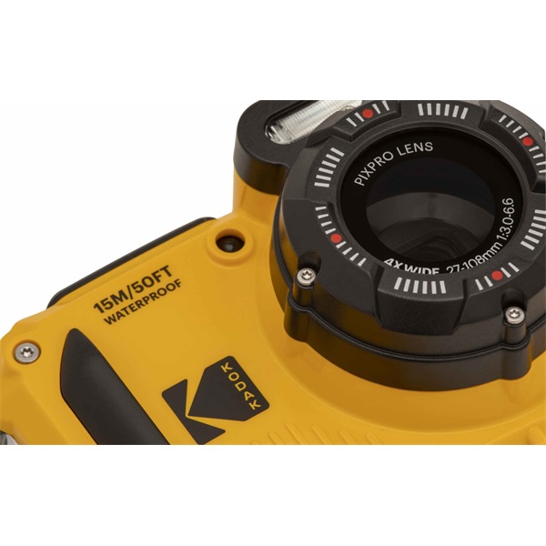 Kodak Pixpro WPZ2 vízálló, porálló, ütésálló digitális fényképezőgép, sárga