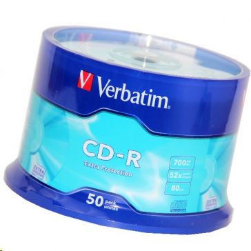 Verbatim 80'/700MB 52x CD lemez hengeres 50db/cs Verbatim 80'/700MB 52x CD lemez hengeres 50db/cs
