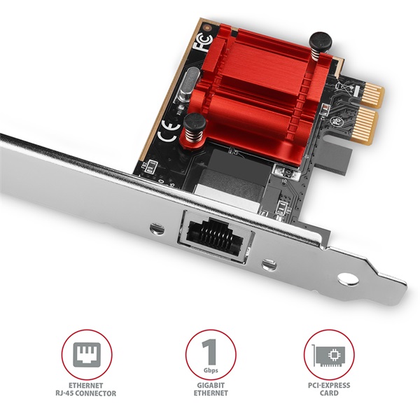 Axagon Gigabit Ethernet 1 sávos PCI-Express kártya (PCEE-GIX) Axagon Gigabit Ethernet 1 sávos PCI-Express kártya (PCEE-GIX)