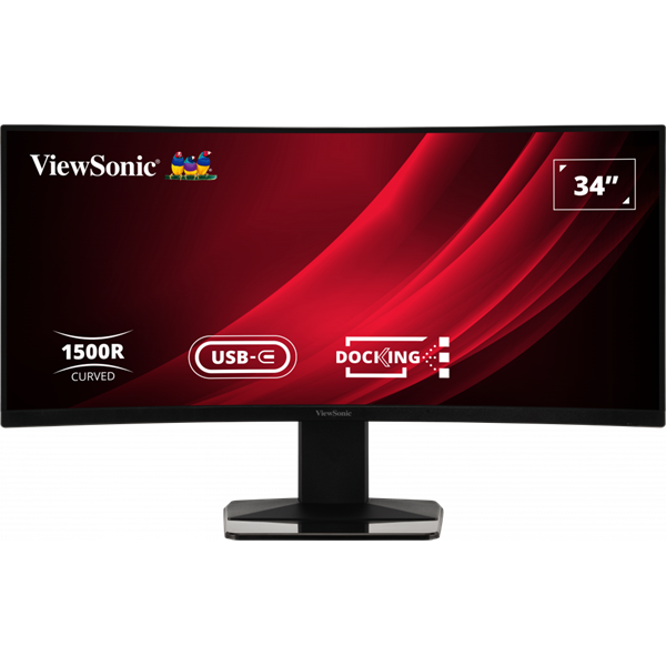 ViewSonic Monitor 34" - VG3419C (VA, 120Hz, 21:9, 3440x1440, 3,5ms, 300cd/m2, Type-C, HDMI, DP, LAN, SPK, mag. áll.)