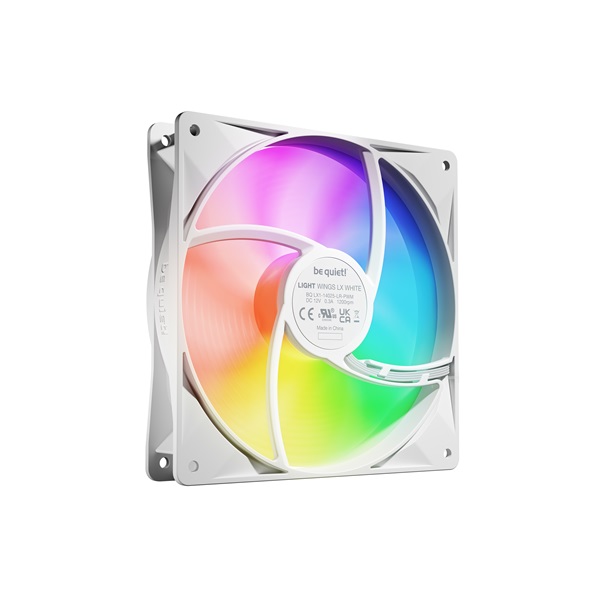 Be Quiet! Cooler 14cm LIGHT WINGS LX 140mm PWM White Triple-Pack RGB 1200rpm 22,9dB fehér 