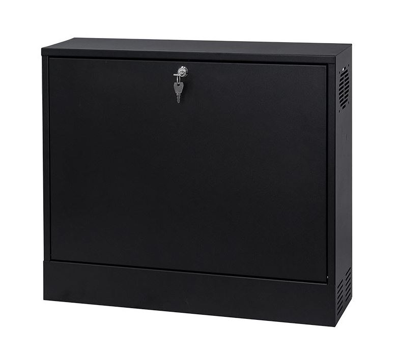 Stalflex 2U fali rack szekrény 19" 130mm fekete (CR19-2U-130-B)