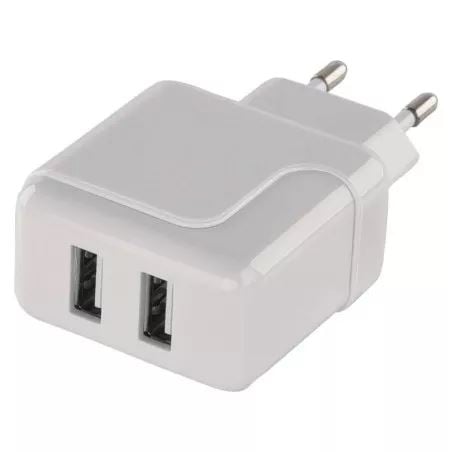 EMOS V0119 2xUSB univerzális hálózati töltő microUSB kábellel és USB-C átalakítóval