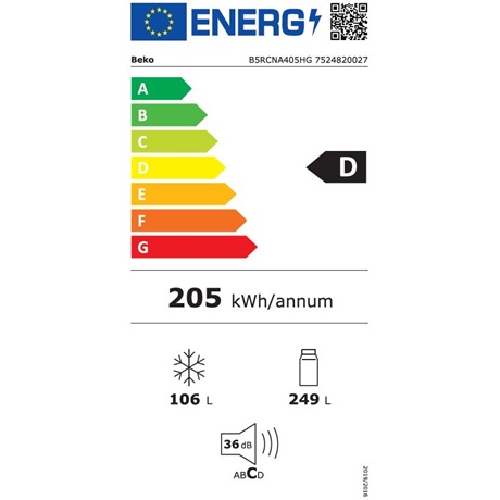 Beko B5RCNA405HG HŰTŐ ALULFAGYASZTÓS