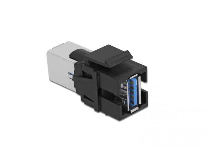 Delock Keystone modul USB 3.0 A anya > USB 3.0 B anya fekete (86395)