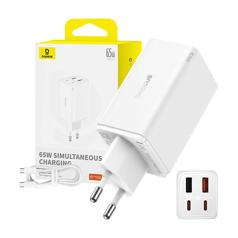 Baseus GAN6 Pro gyorstöltő, 2xUSB-C + 2xUSB, 65W