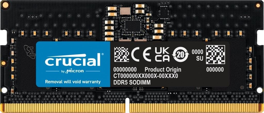 8GB 4800MHz DDR5 Notebook RAM Crucial CL40 (CT8G48C40S5)
