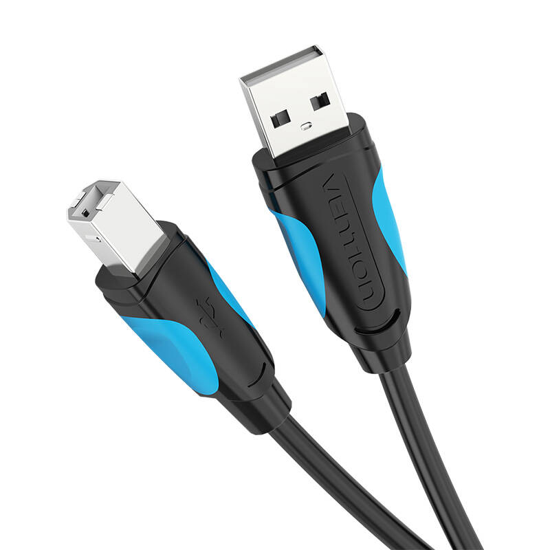 USB 2.0 A male to USB-B male printer cable Vention VAS-A16-B150 1.5m Black PVC USB 2.0 A male to USB-B male printer cable Vention VAS-A16-B150 1.5m Black PVC