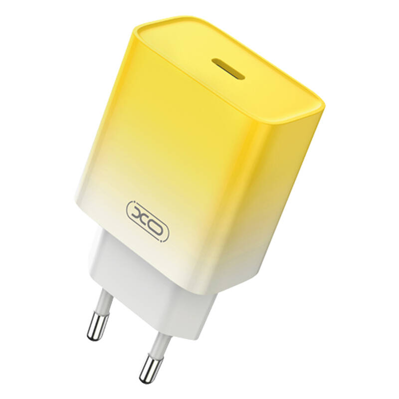 XO CE18  USB-C  PD30W Fali töltő Sárga 