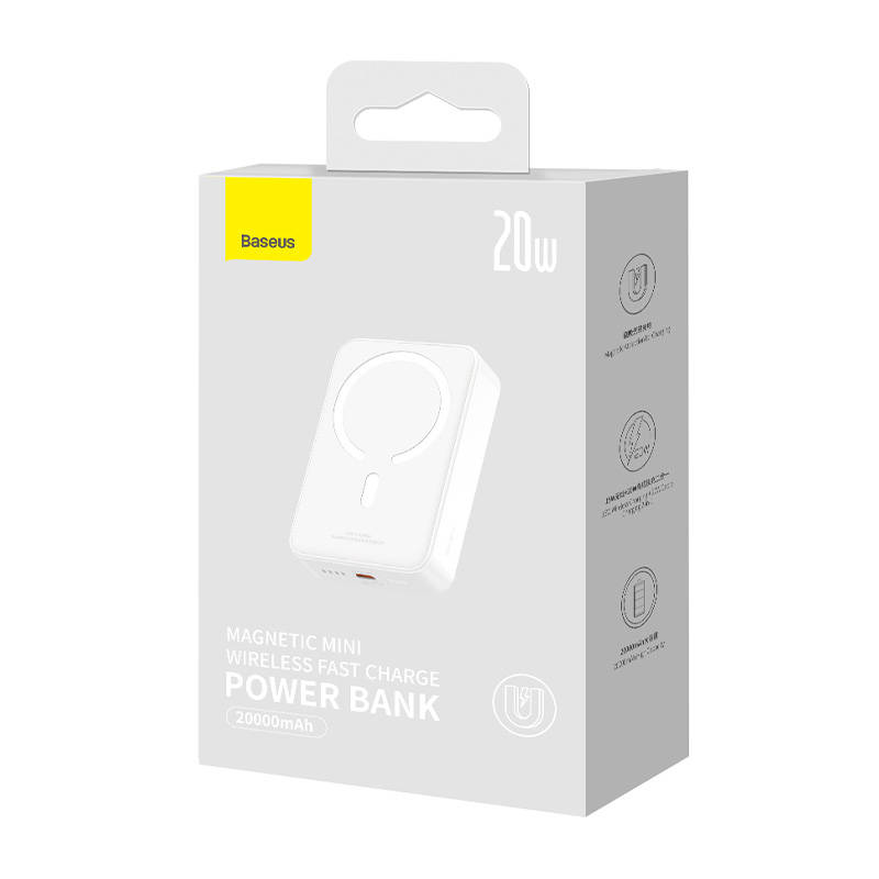 Powerbank Baseus Magnetic Mini 20000mAh 20W (white)