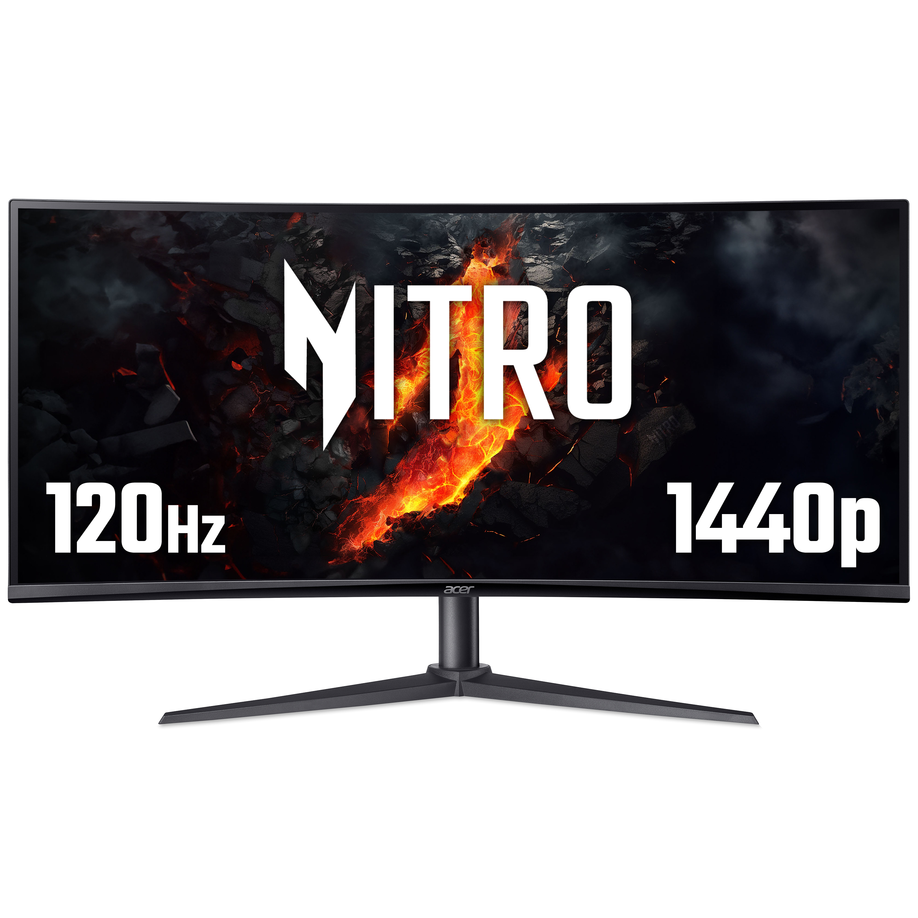 Acer 34" Nitro XZ340CUJ0BMIIPHXMonitor - 3440x1440, WQHD, LED, VA, 120Hz, 1ms, Ívelt, Hangszóró, ZeroFrame, Adaptive-Sync, Gamer, Fekete