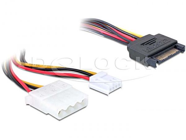 Delock DL65227 SATA -> Molex + Y hálózati kábel