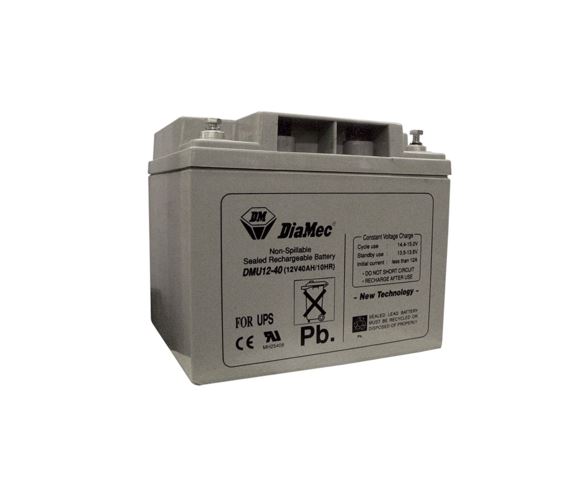 Diamec zselés ólomsavas gondozásmentes akkumulátor 12V 40 000mAh 196.5x170x165mm (DMU12-40) Diamec zselés ólomsavas gondozásmentes akkumulátor 12V 40 000mAh 196.5x170x165mm (DMU12-40)