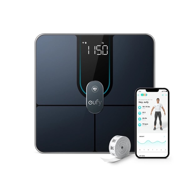 ANKER EUFY T9149111 Smart Scale P2 Pro  WiFi-s  Bluetooth-os Vízálló  fekete  Okosmérleg 