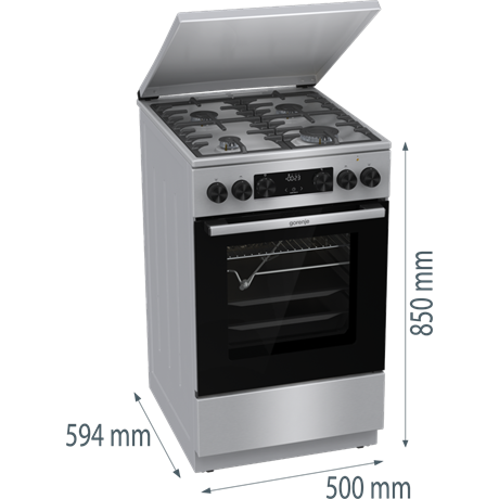 Gorenje GKS5C71XF Kombinált tűzhely