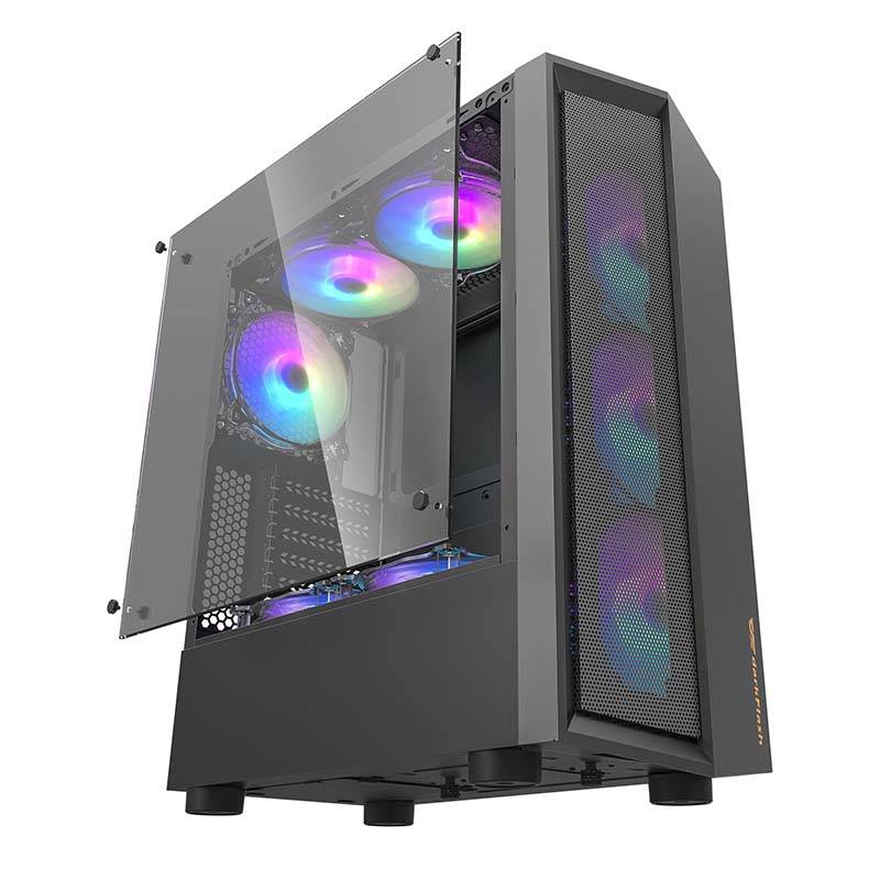 Számítógépház Darkflash Melody   (fekete)