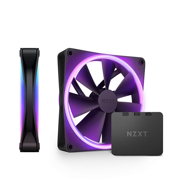 NZXT 2xF140 RGB DUO ventilátor & RGB vezérlő Fekete 