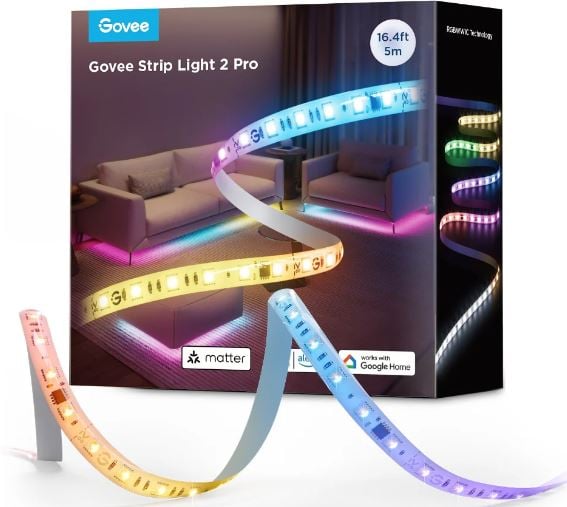 Govee Strip Light 2 Pro Wifi +Bluetooth LED szalag 5m (H61F5)