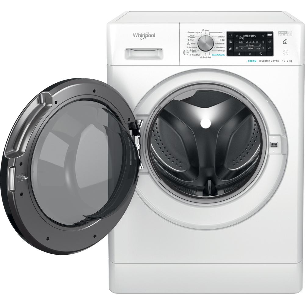 Whirlpool FFWDD 1076258 BV EU Elöltöltős mosó- és szárítógép  – 10 kg, 1600 ford./perc, B Energiaosztály,  6. Érzék technológia