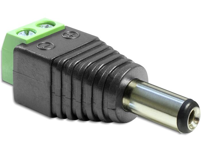 Delock  65487 DC 2.5 x 5.5 mm apa > Terminal Block 2 pin adapter 