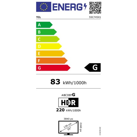 TCL 55" 55C745 QLED Smart Televízió