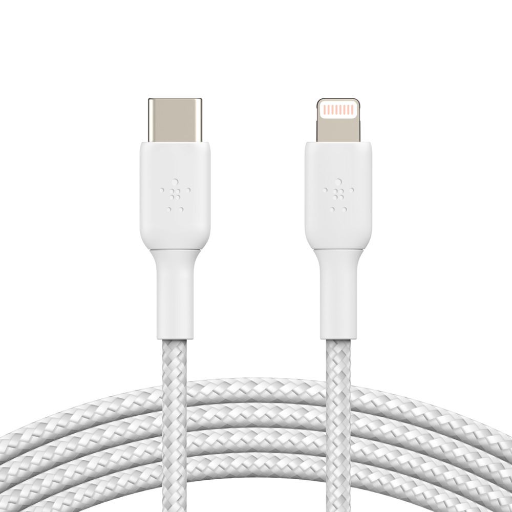 Belkin BOOST CHARGE USB-C - Lightning harisnyázott kábel 1m fehér (CAA004bt1MWH) Belkin BOOST CHARGE USB-C - Lightning harisnyázott kábel 1m fehér (CAA004bt1MWH)