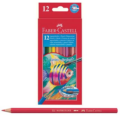 Faber-Castell Aquarell színesceruza készlet 12db + 1db ecset (114413) Faber-Castell Aquarell színesceruza készlet 12db + 1db ecset (114413)