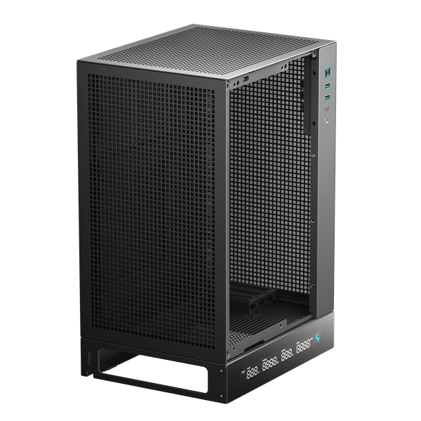DeepCool CH170 DIGITAL  Mini-ITX Számítógépház Fekete 