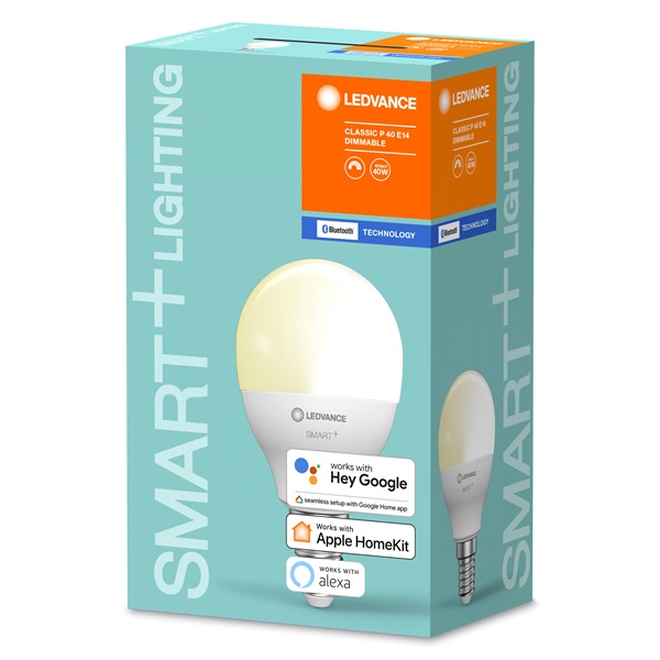 Ledvance Smart+ Bluetooth vezérlésű 5W 2700K E14, kisgömb alakú LED fényforrás Ledvance Smart+ Bluetooth vezérlésű 5W 2700K E14, kisgömb alakú LED fényforrás