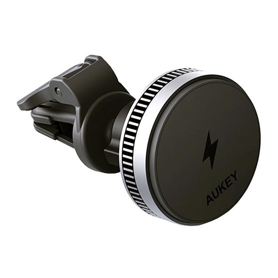 Aukey MagFusion Dash Pro Qi2 aktív hűtésű szellőzőrácsra rögzíthető vezeték nélküli autós telefon töltő és tartó