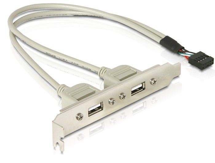 Delock DL71000 Slot konzol 1x belső USB 9 tűs -> 2x USB2.0 külső