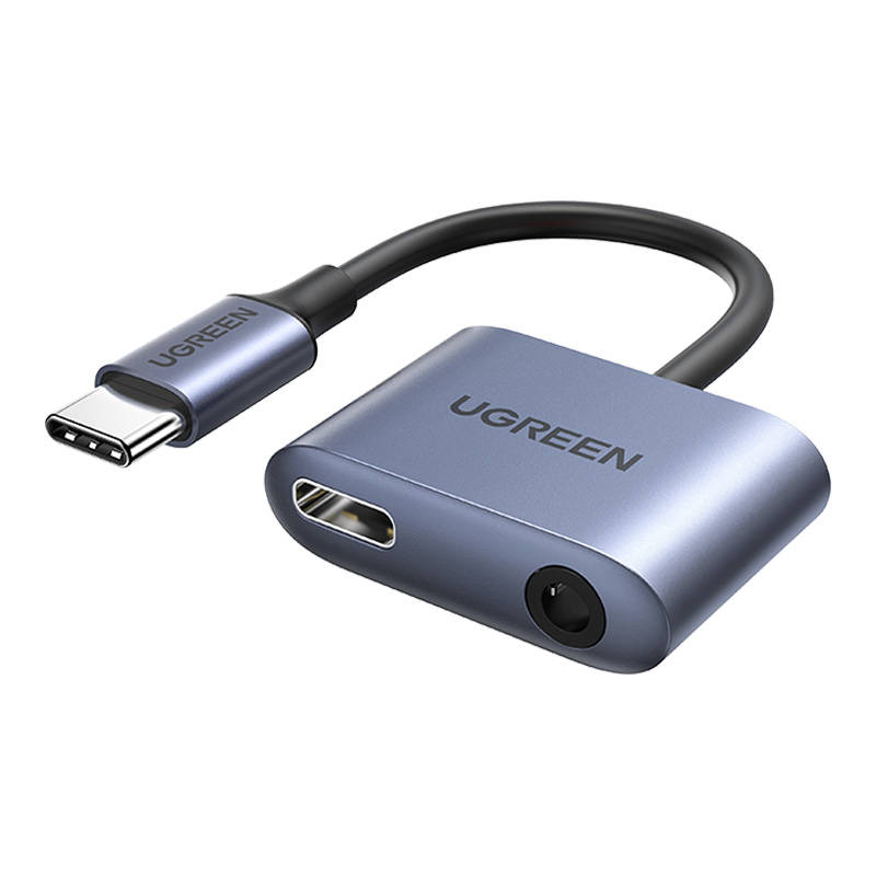 UGREEN CM231 Audioadapter USB-C - mini jack 3.5mm Szürke 