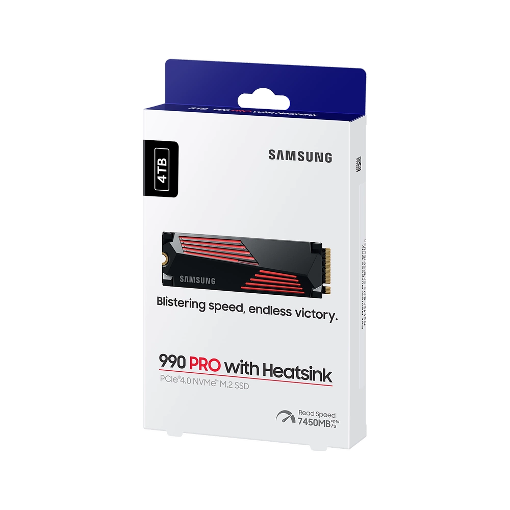 Samsung 990 Pro PCIe 4.0 NVMe M.2 4TB /w Heatsink SSD 