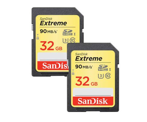 32GB SDHC Sandisk Extreme UHS-I U3 CL10 2db (SDSDXVT-032G-GNCI2) 32GB SDHC Sandisk Extreme UHS-I U3 CL10 2db (SDSDXVT-032G-GNCI2)