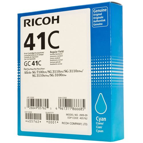 Ricoh GC-41CHY cián gél 2.200 oldal (405762) Ricoh GC-41CHY cián gél 2.200 oldal (405762)