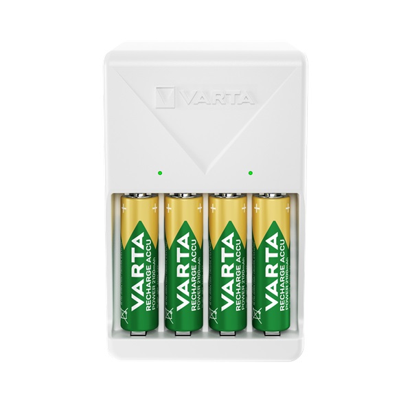 Elemtöltő, AA/AAA, 4x2100 mAh AA, VARTA "Plug"