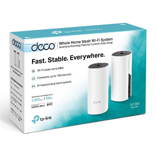 TP-Link Deco M4 AC1200 Mesh Wifi rendszer (Deco M4(2-pack))