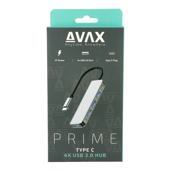  AVAX HB901 PRIME Type C - 4x3.0 USB HUB +CF töltés