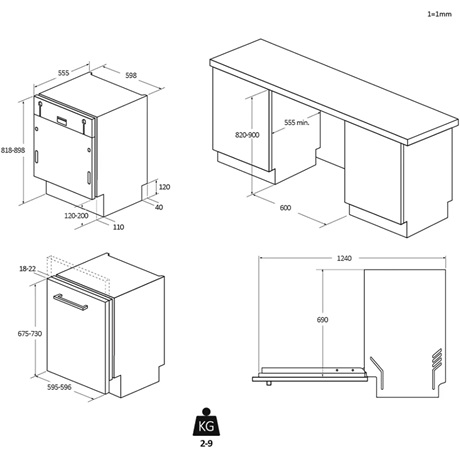Candy CI 3E7L0W2 13 terítékes beépíthető mosogatógép