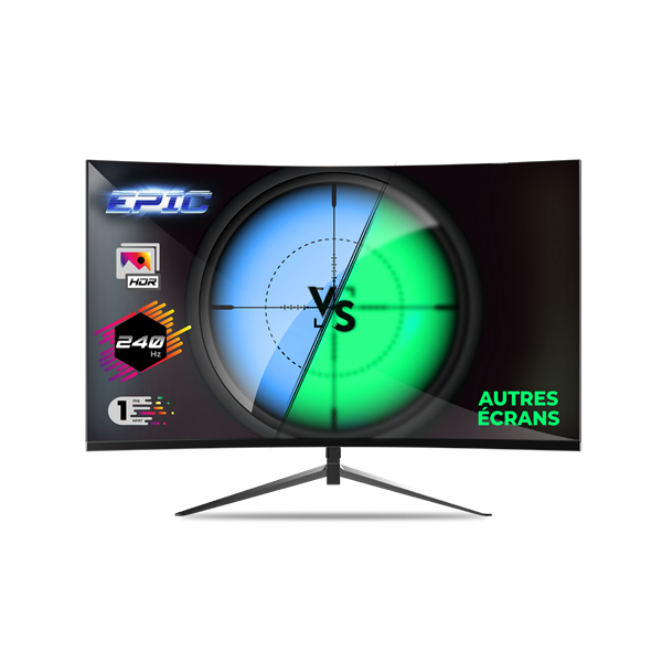 Spirit of Gamer Monitor 27" - EPIC 27" (VA, 16:9, 1920x1080, 1ms, 240 Hz, 300 cd/m2, 3000:1, HDMI/DP/3,5 mm Jack)