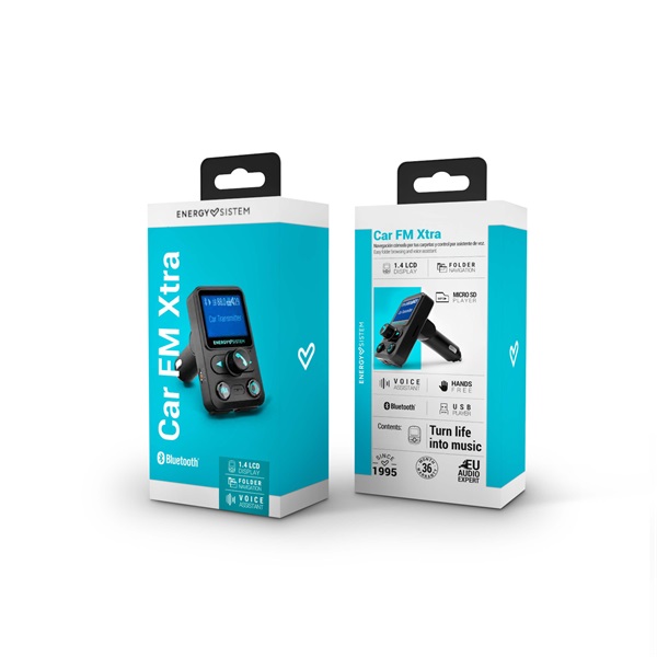 Energy Sistem Car Transmitter Fm Xtra Kihangosító és Transzmitter Black