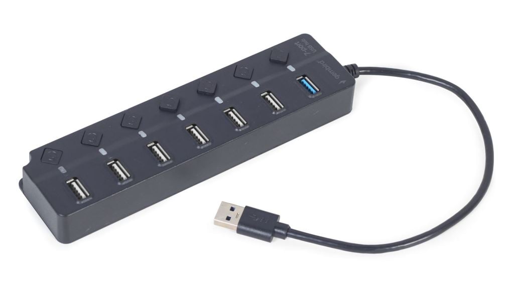 Gembird UHB-U3P1U2P6P-01 USB-A HUB 7 portos fekete Gembird UHB-U3P1U2P6P-01 USB-A HUB 7 portos fekete