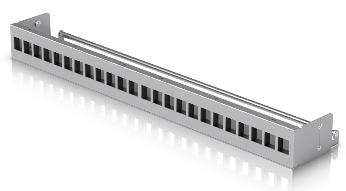 Ubiquiti UACC-RACK-PANEL-PATCH-BLANK-24 19" 1U moduláris üres patch panel Ezüst