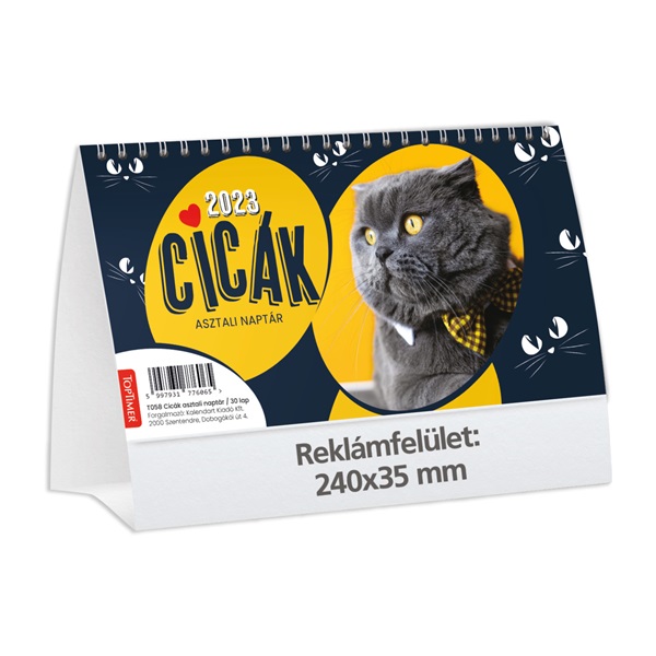Kalendart 2025 T058 Cicák álló asztali naptár